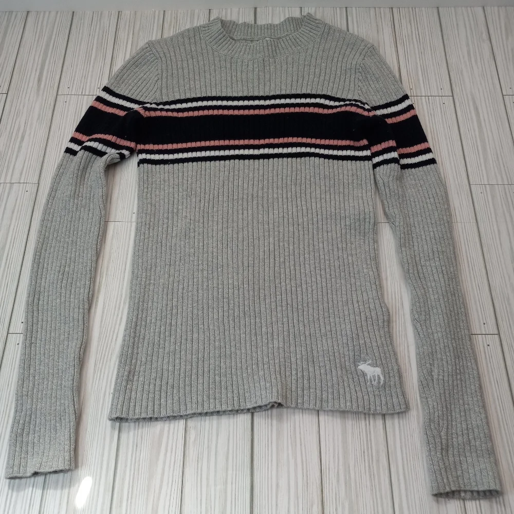 Abercrombie & Fitch Y2K Ribbed Striped Sweater